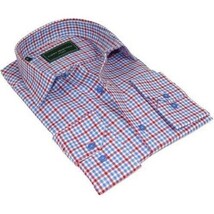 Men 100% Cotton Sport Shirt CIERO MONTERO Turkey Dress/Casual #9065-01 Blue/red image 4