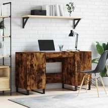 Modern Wooden Computer Laptop Desk With 2 Storage Cupboards Office Bedroom Table - £130.06 GBP+