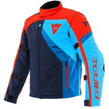 MEN&#39;S Dainese Ranch Textile Motorcycle Jacket Black Iris Lava Red Light Blue - £133.87 GBP