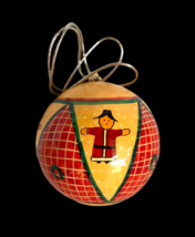 Vintage Chinese Asian Man in Kimono Robe Christmas Ornament Made in Indi... - $27.83