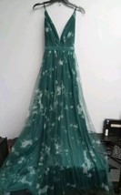 LULUS. Elegant Moment Emerald Green Tie-Dye Backless Maxi Dress . Size L. 390 MM - £46.56 GBP