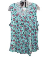 New LuLaRoe 3XL Mint Green Pink Dainty Floral Tank Regular Tank Top - $462.00 MXN