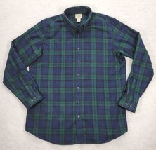 LL Bean Flannel Tartan Button Up Shirt Mens Sz LT Large Tall Plaid Long ... - $25.90