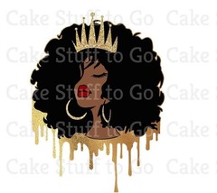 Diva Black/Ethnic Queen Edible Cake Topper Decoration - £10.35 GBP