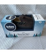 TOTES Toasties MENS Memory Foam Slippers 8-9 M Brown New In Box NIB - £7.51 GBP