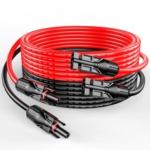 10 Gauge 10Awg One Pair 15 Feet Red + 15 Feet Black Solar Panel Extensio... - £40.87 GBP