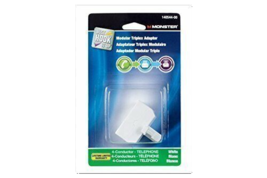 Monster Cable Triplex Adapter Modular 4 Conductor White Carded - £28.03 GBP