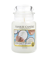 Yankee Candle Coconut Splash 22 oz Scent Glass Jar fruit scent, scented ... - £24.20 GBP