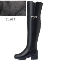 AIYUQI Winter Boots Women Knee High Long Boots Genuine Leather Waterproof Women  - £137.88 GBP