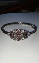 Givenchy bangle bracelet with crystals in chocolate and clear tone New - £35.88 GBP