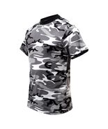 BLACK &amp; WHITE CAMOUFLAGE CITY CAMO URBAN SNOW ARCTIC 100% Cotton T SHIRT... - $24.54 CAD