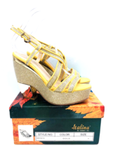 Italina by Summer Rio DH1613 Dress Platform Sandal Gold US 6 - £15.58 GBP