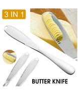 3 in 1 Butter Cutter Stainless Steel Spreader Serrated Edge Shredding Sl... - $9.59 CAD