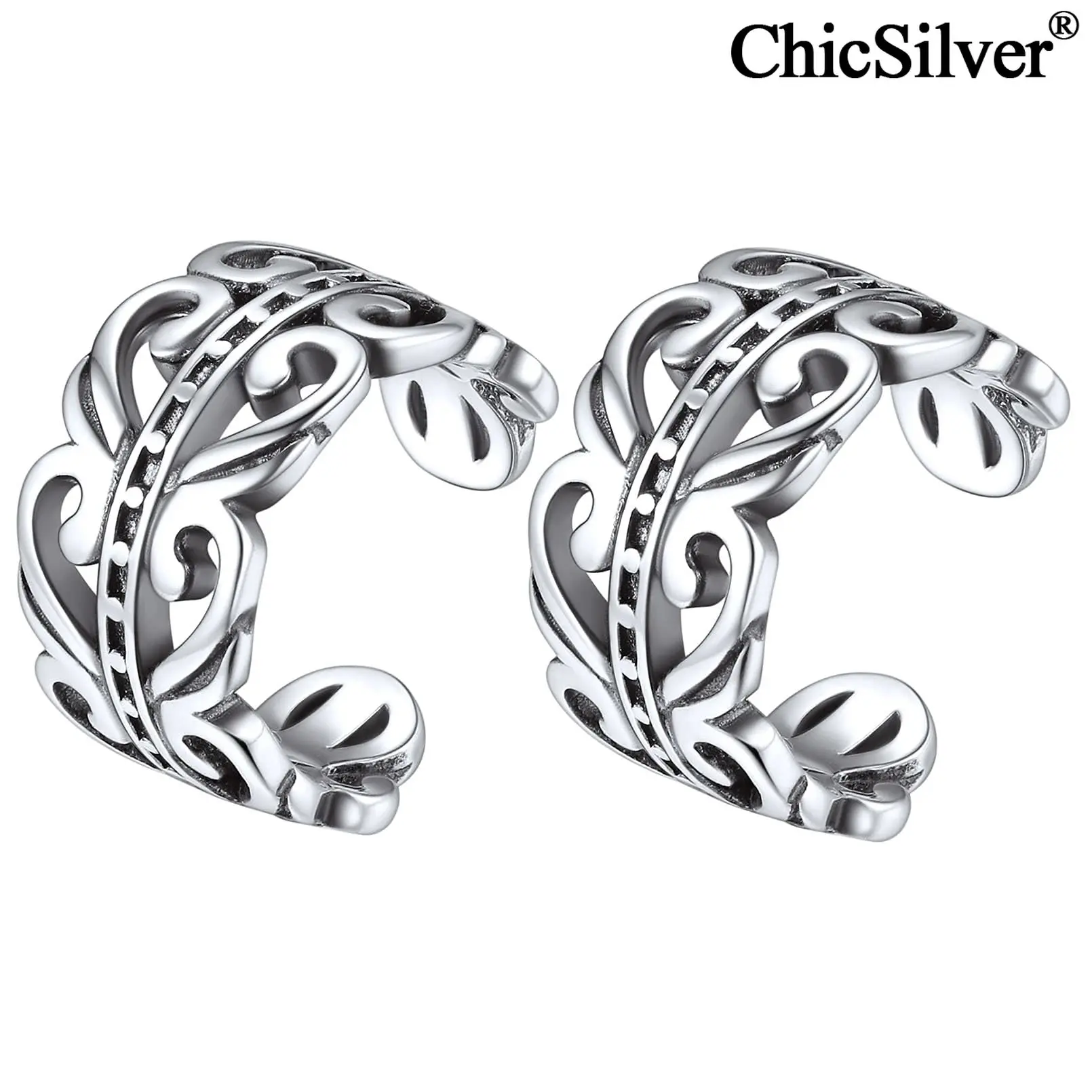 Ear Cuff Earrings Women 925 Sterling Silver Irish Celtic Knot Clip on Cartilage  - £72.24 GBP