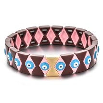 Evil Eye Bracelets For Women Trendy Jewelry Enamel Beads Bracelets Lucky Pulsera - £15.80 GBP