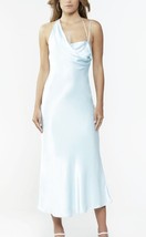 Bardot Women&#39;s Astrid Midi Slip Dress Light Blue Satin M/6 NWOT - £33.04 GBP