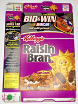 2005 Empty Kellogg&#39;s Raisin Bran Nascar 20OZ Cereal Box SKU U198/74 - $18.99