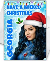 EVIE DESCENDANTS Personalised Christmas Card - Disney Christmas Card - $4.10