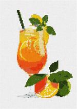 Pepita Needlepoint kit: Orange Crush Cocktail, 7&quot; x 10&quot; - £39.22 GBP+