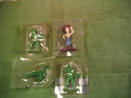 Vtg 1990&#39;s Toy Story Cereal Promos 4 Figures Woody, Rex &amp; 2 Green Army Men - New - £11.99 GBP