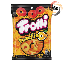 6x Bags Trolli Peachie O&#39;s Flavor Gummi Candy | 4.25oz | Fast Shipping! - £18.26 GBP