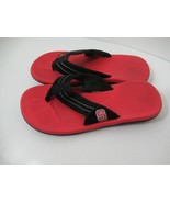 Rainbow NC State Flip Flop Sandals women 7 slides black red North Caroli... - £19.75 GBP