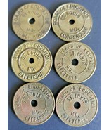 Vintage Brass Tokens St. Louis Mo Board of Education Cafeteria Lunch Roo... - £7.82 GBP