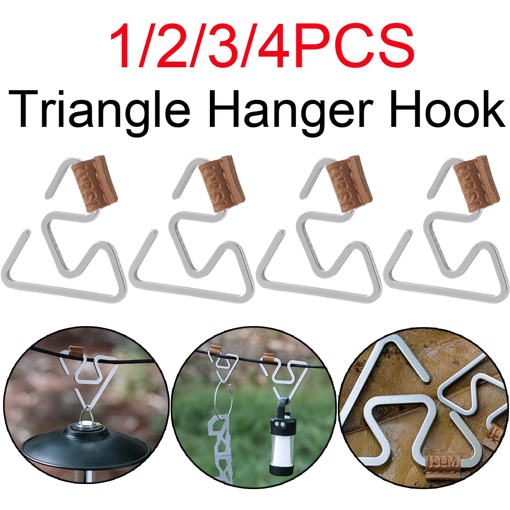 1-4PCS Triangle Hanger Hook Tent Light Hangers Travel Survival Kit Lantern Stand - £8.28 GBP+