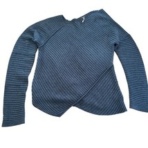 Free People Women Off The Shoulder Wool Sweater Grey M Ribbed Bohemian L... - $606.78 MXN