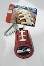NFL Seattle Seahawks #12 Blue Football Textured Keychain w/Carabiner by GameWear - £19.17 GBP