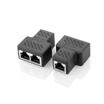 Rj45 Splitter Connectors Adapter 1 To 2 Ethernet Splitter Coupler Double... - $17.09