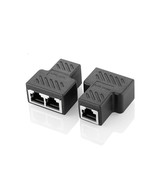 Rj45 Splitter Connectors Adapter 1 To 2 Ethernet Splitter Coupler Double... - £14.17 GBP