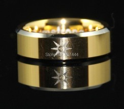 JEWELRY  7MM New Top Golden With Silver Color Edges Dark Souls Sun Design Men&#39;s  - £31.03 GBP