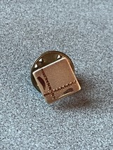 Vintage Small Etched Goldtone Square Hat Lapel Pin or Tie Tac - 3/8th’s x 3/8th’ - £7.58 GBP