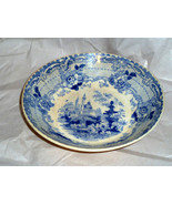 19th c. Blue and White Bowl w Fountain and Taj Mahal 5 7/8&quot; - £11.86 GBP