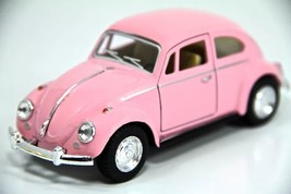 1:32 Pastel Pink 5&quot; 1967 VW Volkswagen Beetle Diecast Model Toy Car  - $24.99