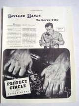 1942 Ad Perfect Circle Piston Rings, Hagerstown, Indiana and Toronto, Canada - $9.99