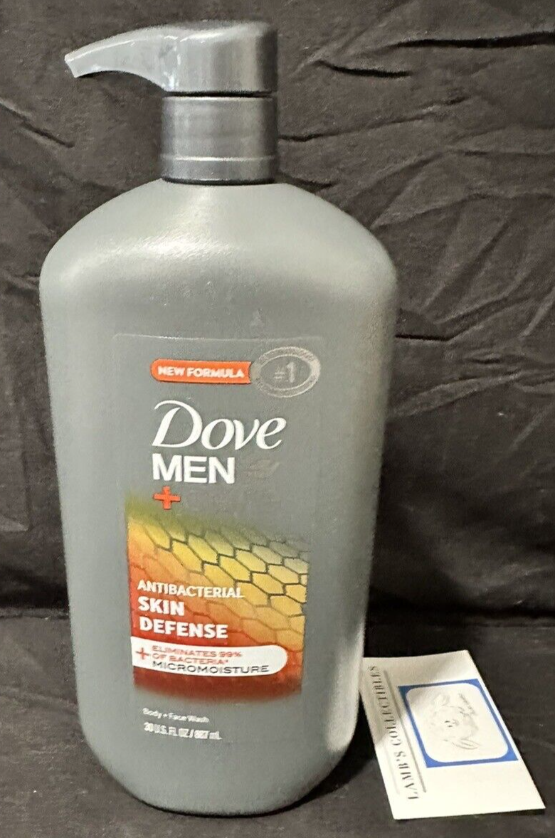 Dove Men+Care Skin Defense Liquid Body Wash & Face, 30 Oz 887 ml Antibacterial - £29.72 GBP