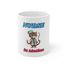 Nurse In Motion White Ceramic Mug 11oz Cartoon  | Nurse Graduation Gift | rb67 - £8.65 GBP