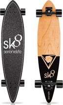 SereneLife Mini Cruiser Skateboard 8-Ply Maple Deck w/ 7&quot; Trucks – Black - $56.57 CAD