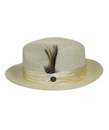 Men's Summer Spring Braid Straw style Hat by BRUNO CAPELO JULIAN JU923 Ivory - $55.00