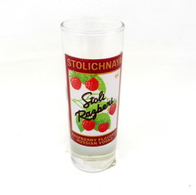 Stoli Raspberry Flavored Russian Vodka 2 oz Shot Glass Stolichnaya Russia Liquor - £11.86 GBP