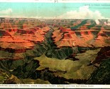View From Yavali Point Grand Canyon  Arizona AZ 1924 Fred Harvey Postcar... - $8.86