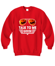 Jet Fighter Sweatshirt Talk To Me Goose Red-SS  - £21.91 GBP