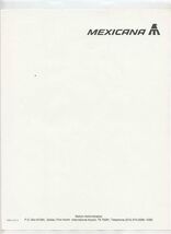 Mexicana Airlines Stationery DFW AirPort &amp; Baggage Tag - $17.82