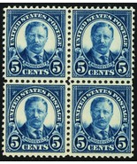557, Mint VF NH 5¢ Block of Four Stamps CV $140.00 - Stuart Katz - £79.88 GBP