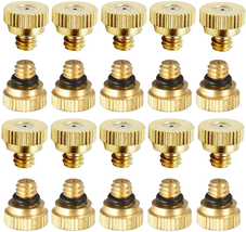 20 Pack Brass Misting Nozzles Tees, Brass Spray Nozzles for Greenhouse - £11.65 GBP