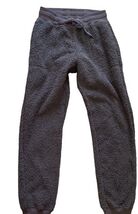 Uniqlo Sherpa Fleece Jogger Pants Gray Womens Small Cozy Lounge Sweatpants image 2