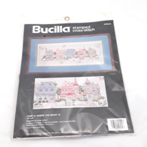 Bucilla Stamped Cross Stitch Kit &quot;Home Is Where the Heart Is&quot; 40524 - £10.73 GBP
