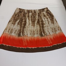 CJ Banks by Christopher & Banks Women's Sz 20W Brown/Orange A-Line Pull-On Skirt image 9